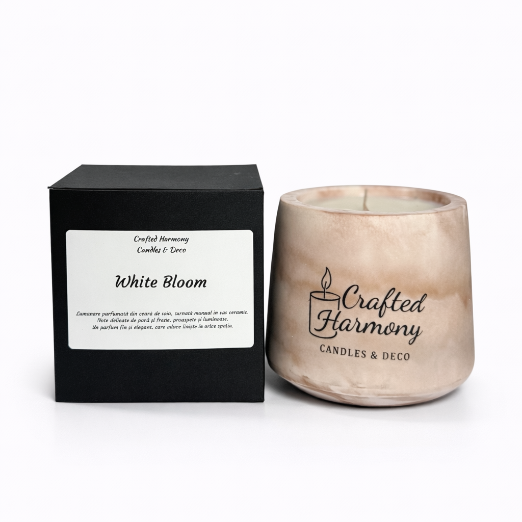Lumanare Parfumata In Vas Ceramic – White Bloom